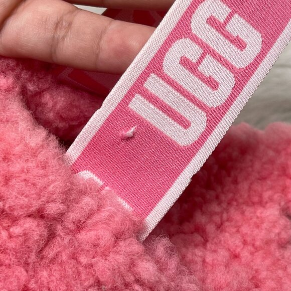 UGG #1120876 Women's Pink Oh Fluffita Sheepskin Sandals Slippers Shoes Size 8 - Picture 8 of 10
